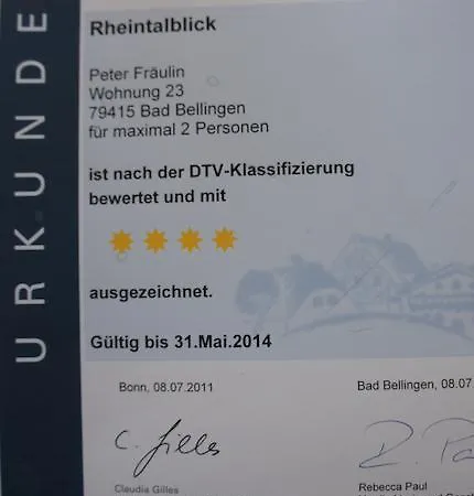 Rheintalblick Apartmanhotel 4*